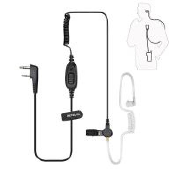 2-poliger Überwachungs-Ohrhörer mit Spiralkabel, 1-adrig, für Kenwood-Radio